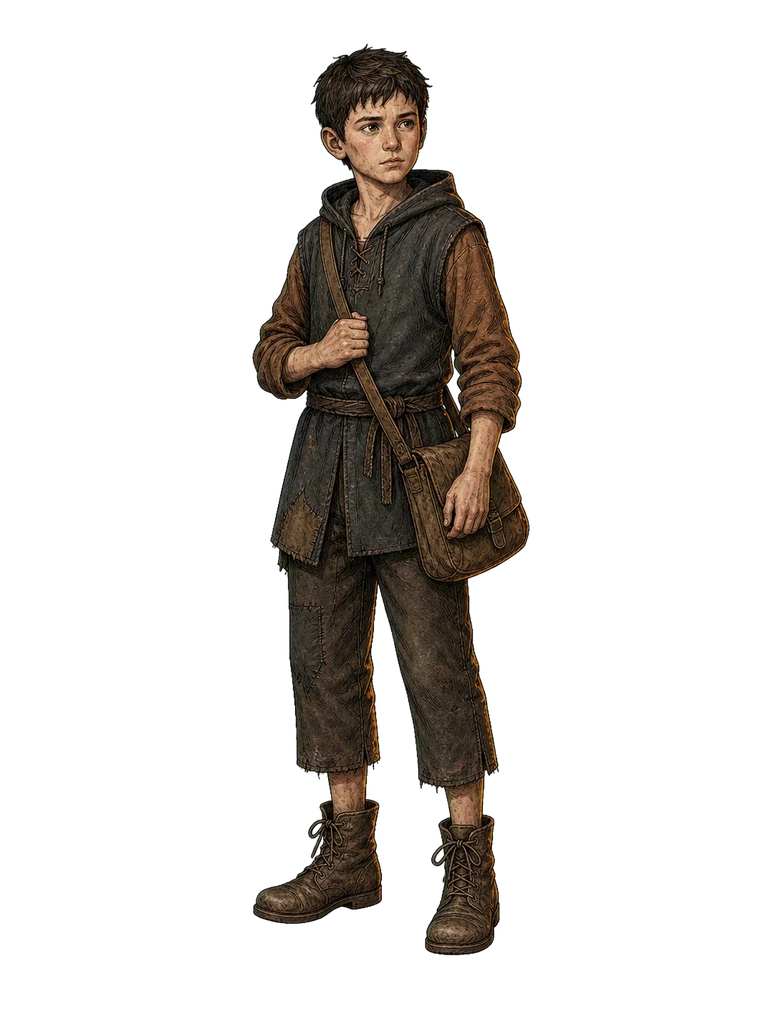 Portrait of Kit Alder, Errand runner · Legally absent child